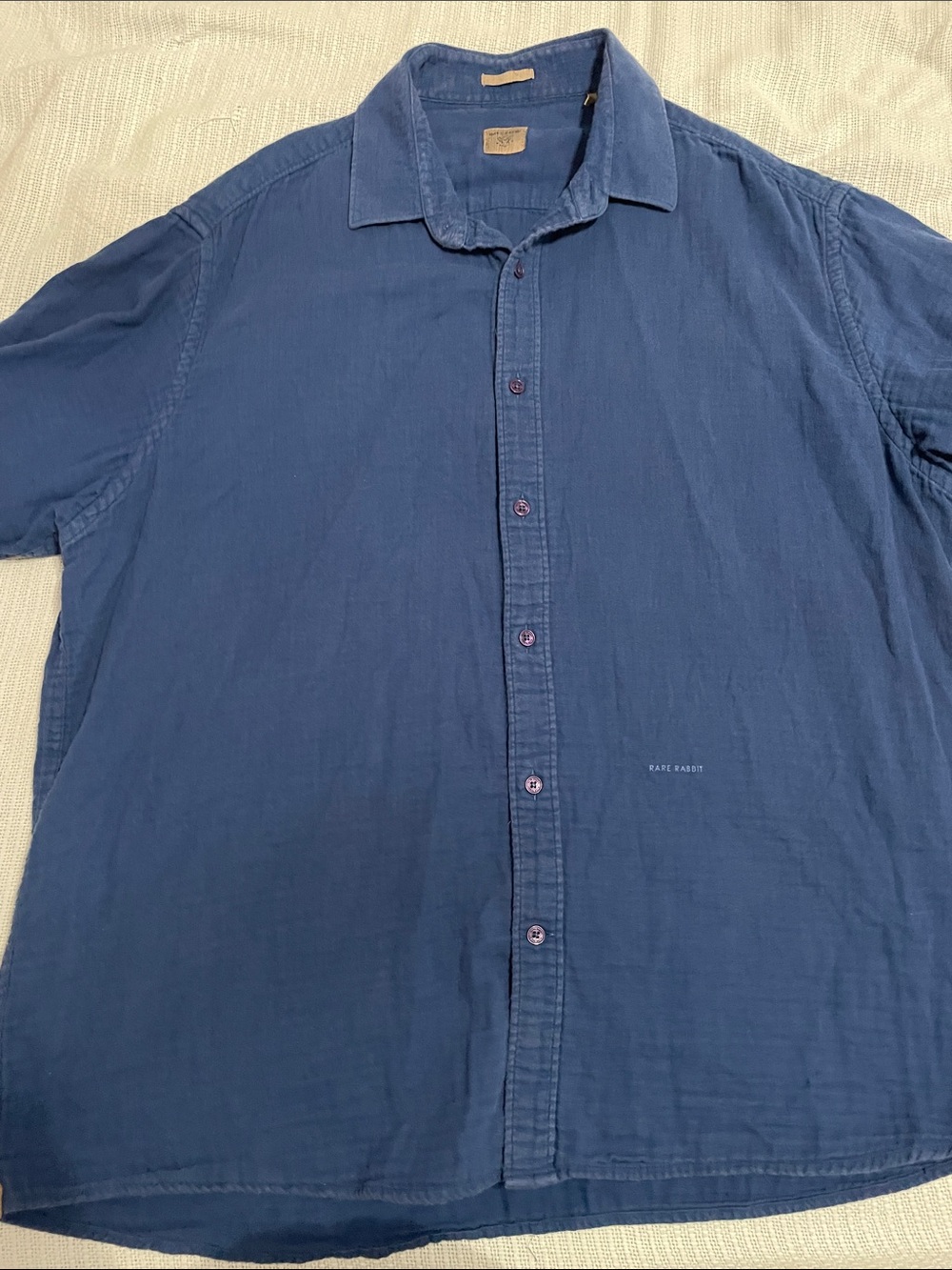 Men's Navy Blue Casual Button-Down Shirt
